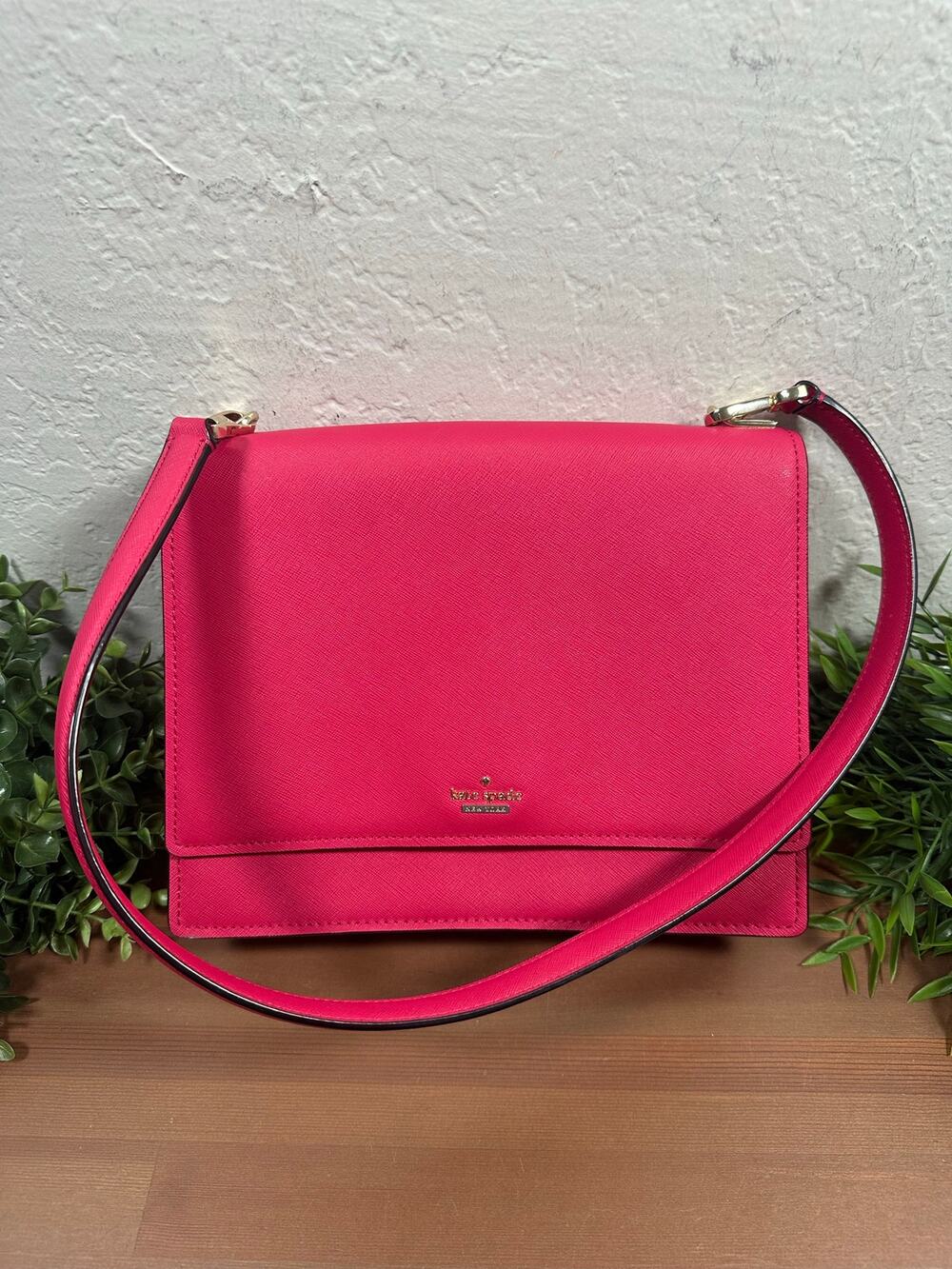 Kate Spade Women's Cameron Street Sophie Leather Shoulder Bag Hot Pink